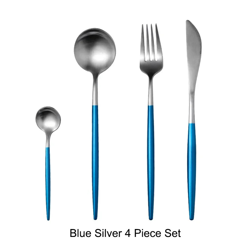 Stainless Steel Luxury Gold Cutlery Dinnerware Set