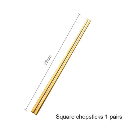 Stainless Steel Luxury Gold Cutlery Dinnerware Set