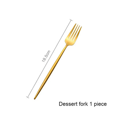 Stainless Steel Luxury Gold Cutlery Dinnerware Set