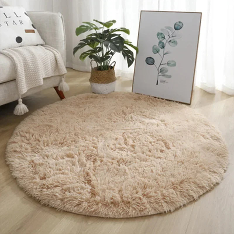 Super Soft Plush Round Fluffy Rug