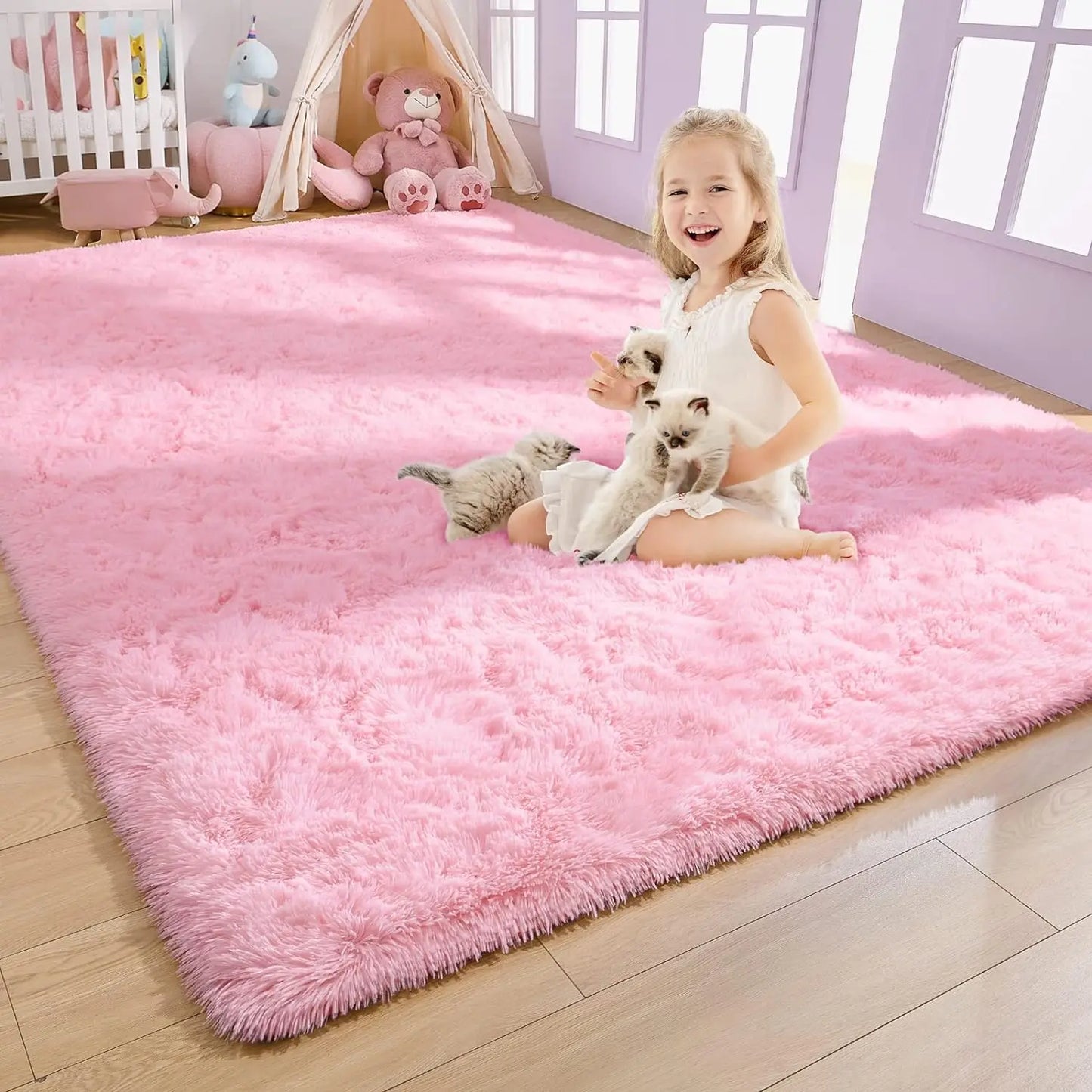 Plush Carpet Living Room Sofa Rug