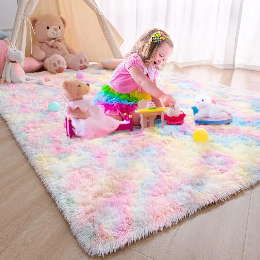 Plush Carpet Living Room Sofa Rug