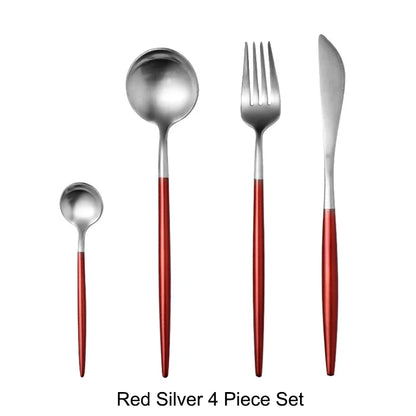 Stainless Steel Luxury Gold Cutlery Dinnerware Set