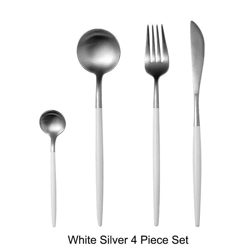 Stainless Steel Luxury Gold Cutlery Dinnerware Set
