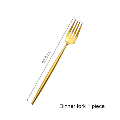 Stainless Steel Luxury Gold Cutlery Dinnerware Set