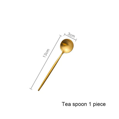 Stainless Steel Luxury Gold Cutlery Dinnerware Set