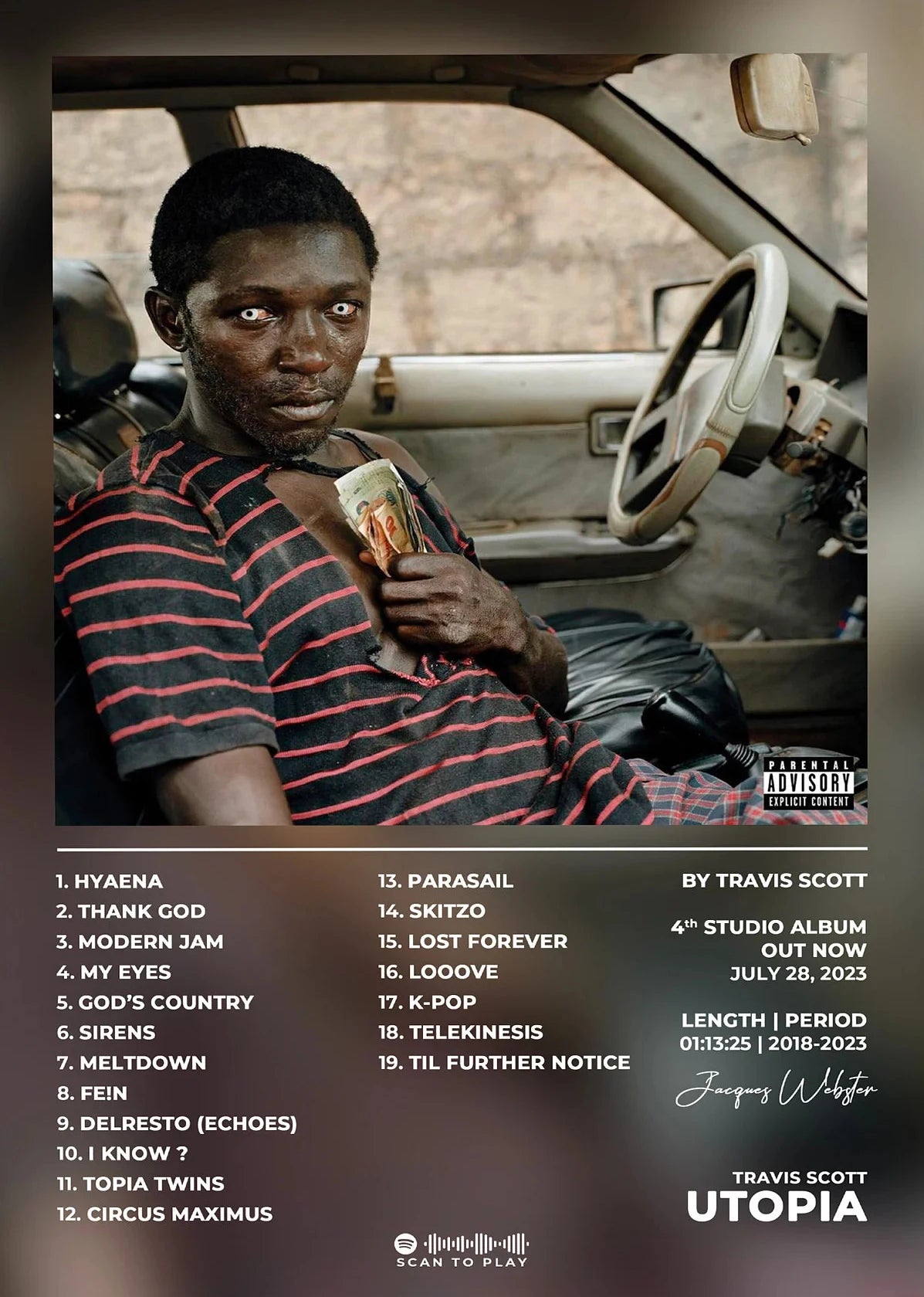 Travis Scott Music Album Poster