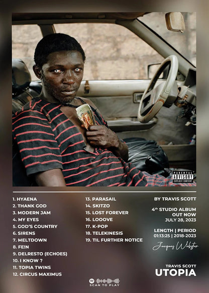 Travis Scott Music Album Poster