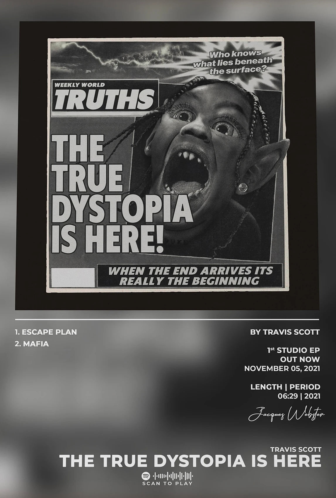 Travis Scott Music Album Poster
