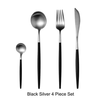Stainless Steel Luxury Gold Cutlery Dinnerware Set
