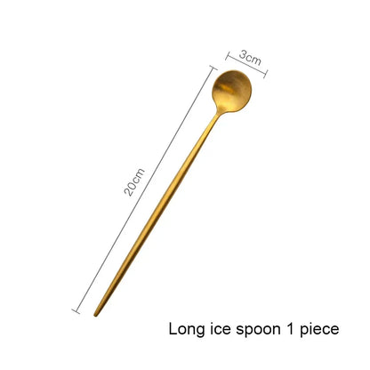 Stainless Steel Luxury Gold Cutlery Dinnerware Set