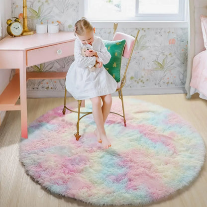 Super Soft Plush Round Fluffy Rug